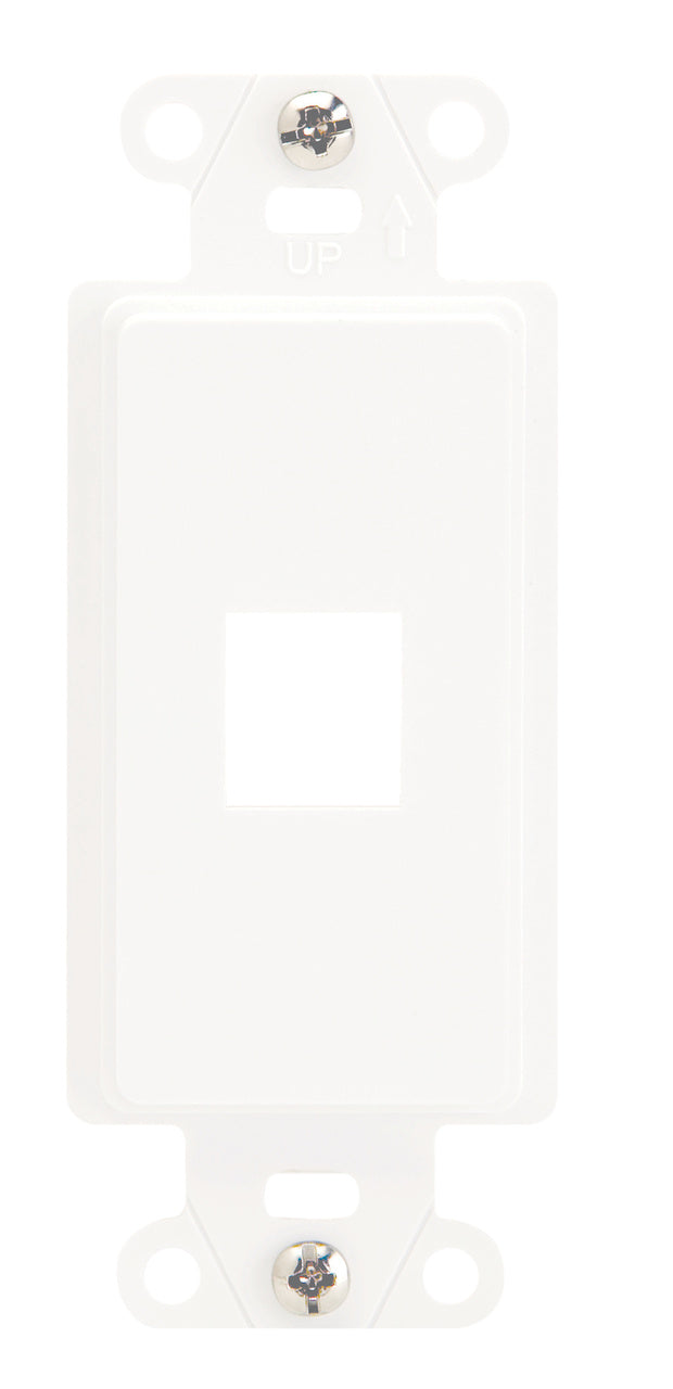 WP3411WH 1-Port Decorator Outlet Strap