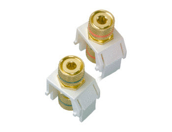 WP3457WH Keystone Audio Binding Posts Pair (Black & Red) White