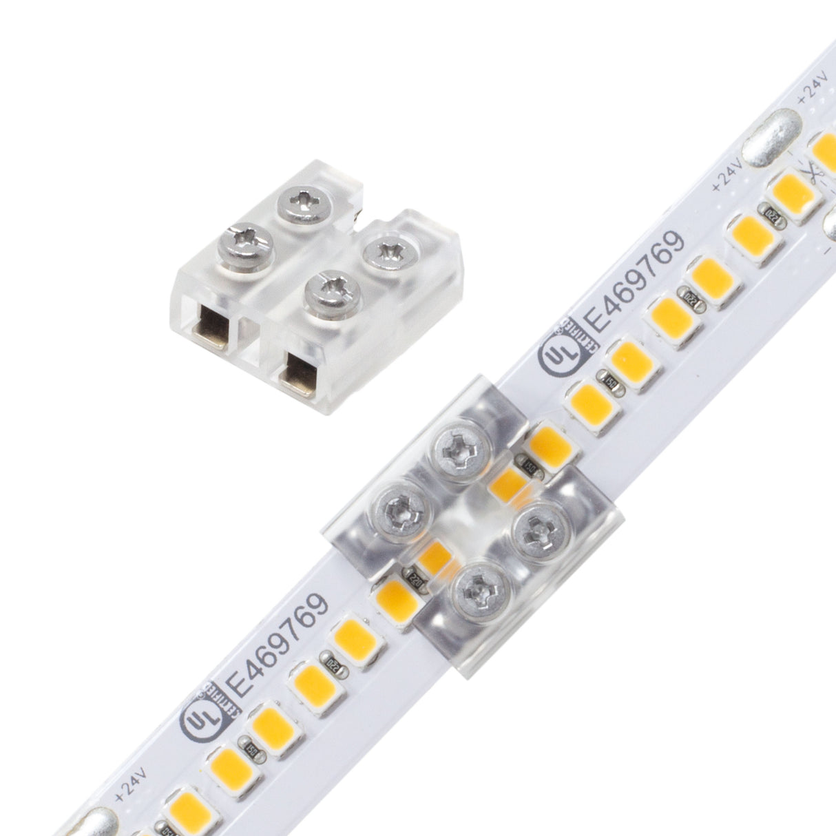 Tape Light Terminal Block Connector Screw Down 12mm Tape-To-Wire Pack of 5