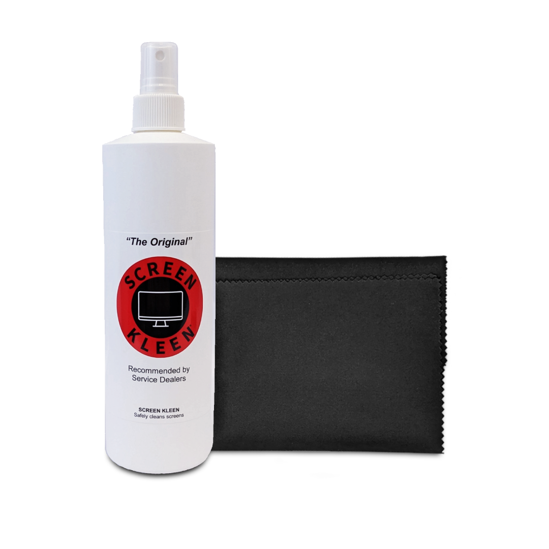 SK-016 The "Original" Screen Kleen 16 OZ Screen Cleaner Shop Size with Premium 12" Microfiber Cloth