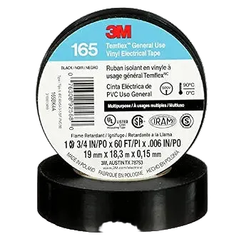 165BK4A Temflex™ Vinyl Electrical Tape 165 66'