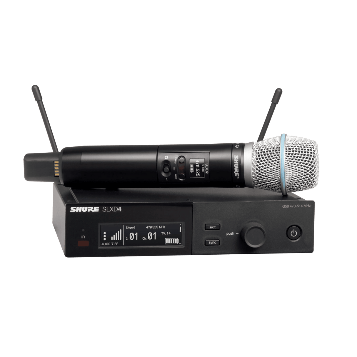 SLXD24/B87A-G58 Single HH Sys W/ Beta87a Mic