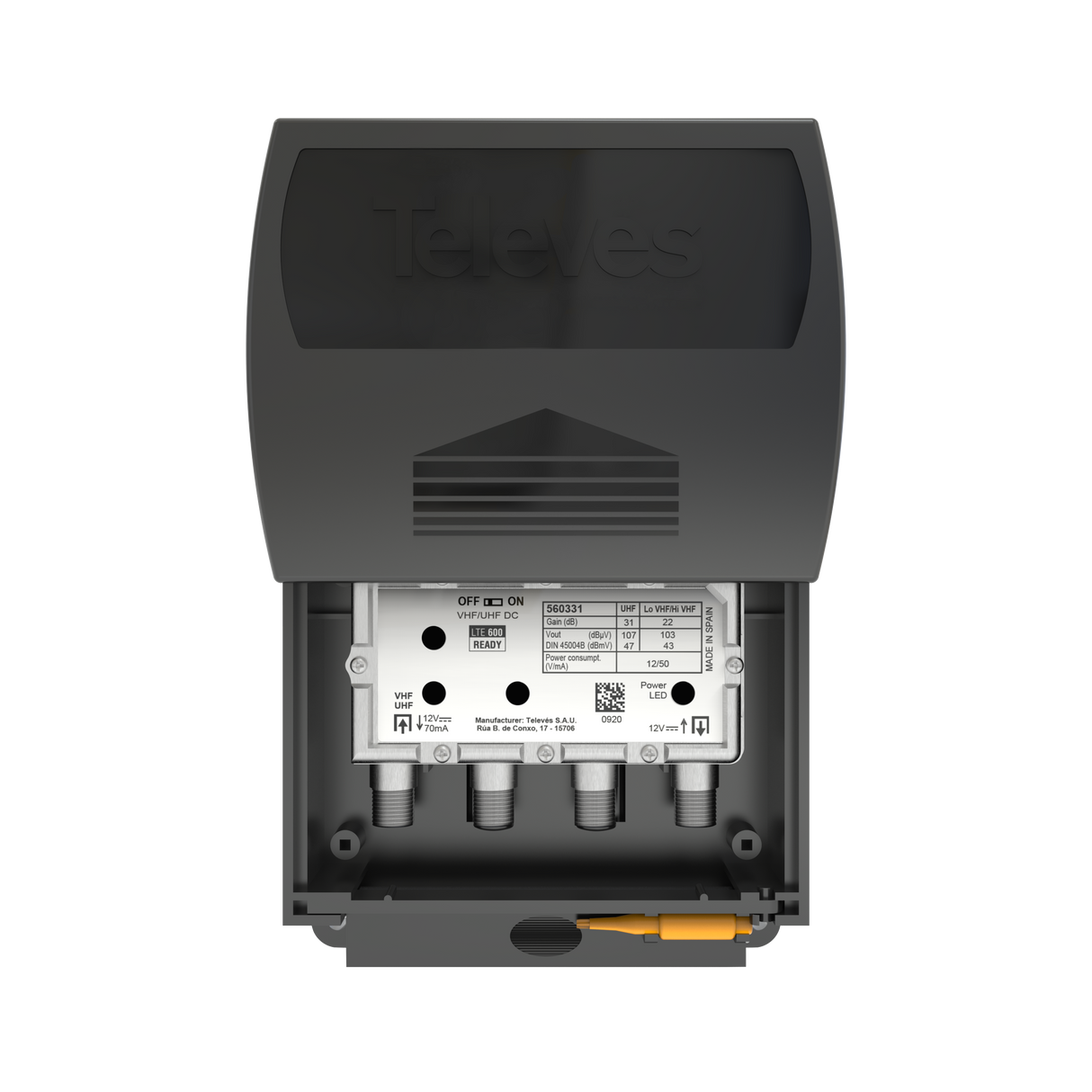560383 Single Input Antenna Preamp 5G Cell Filter Coaxial F-fitting Connections Automatic Gain Control (AGC)