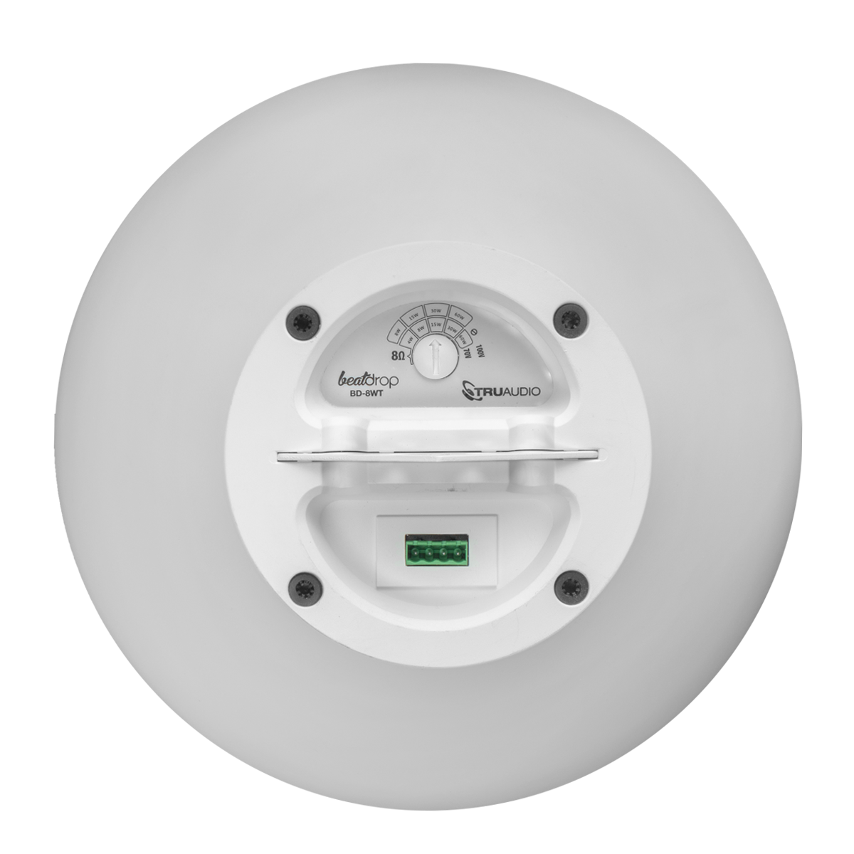 BD-8WT 8" Speaker Pendant BeatDrop commercial 70V/100V/8 ohm w/Gripple White
