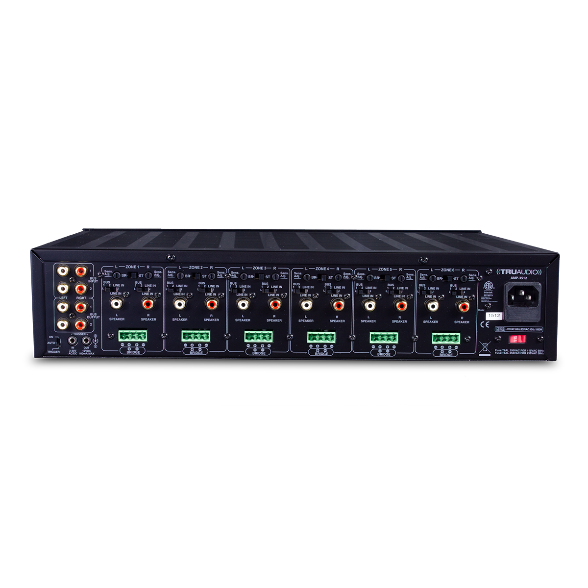 AMP-3512 Amplifier 12-Channel 35W per Channel 6 Zone Power Amplifier