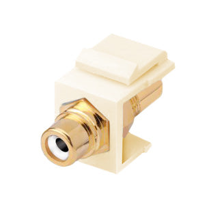 824138 RCA Keystone Inserts Almond with White Insulator