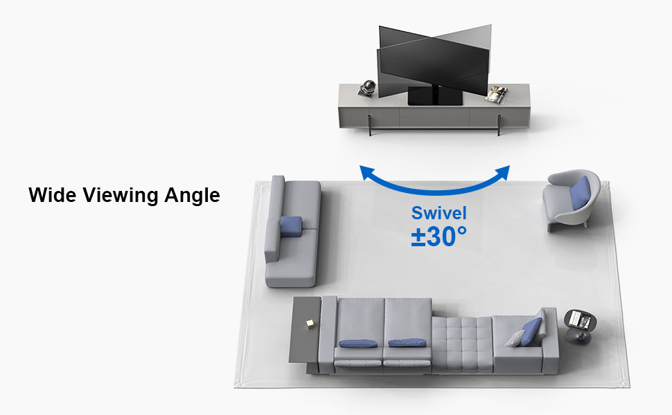 ERTSM2-01B Stand Tabletop with Swivel for 40" - 55" TVs