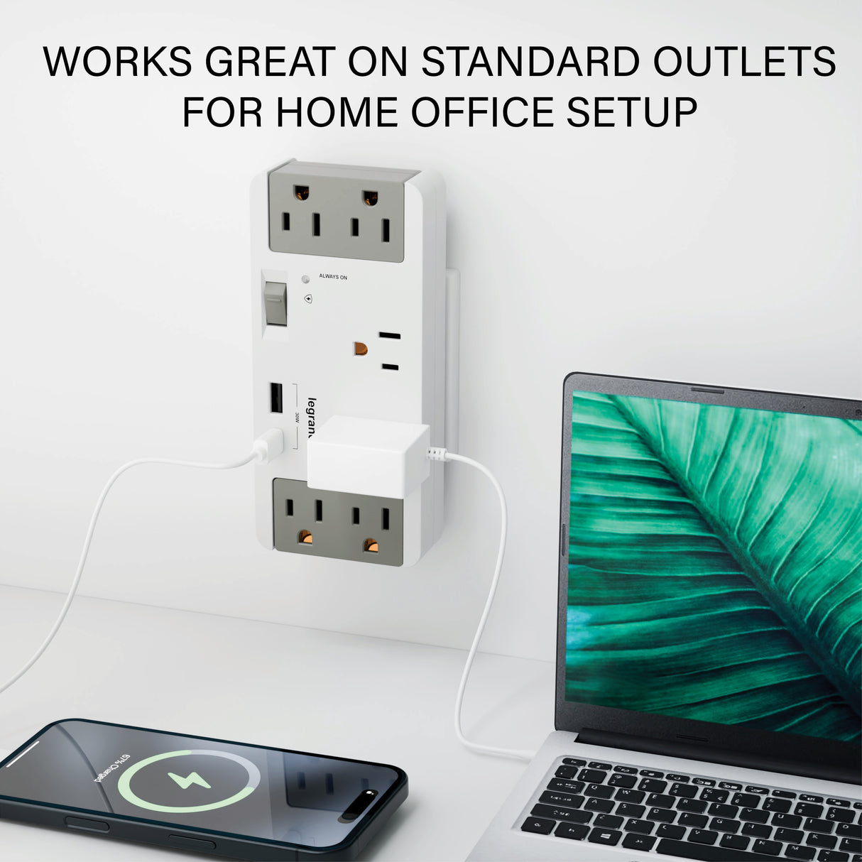 AC1062 6 Outlet Enclosure Surge Protector with One USB-A and One USB-C