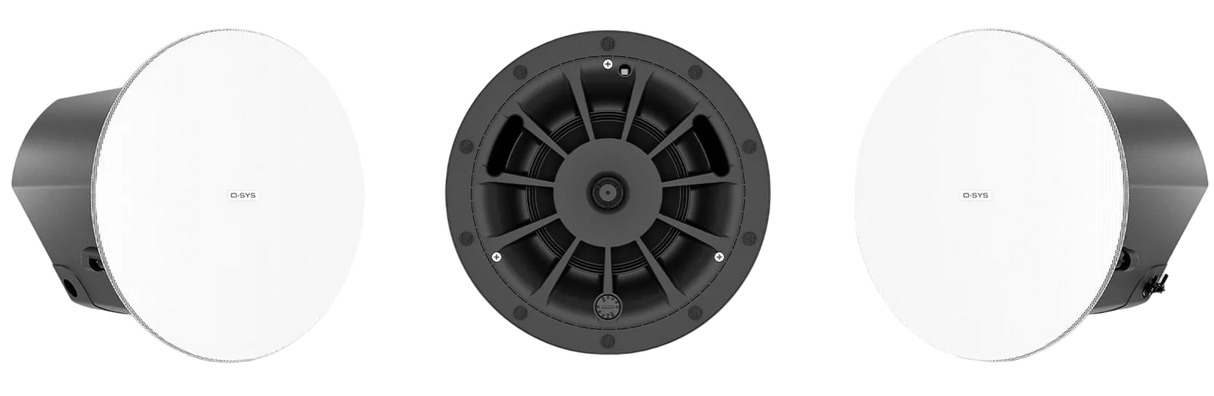 AD-C6T-ZB-WH 6.5" 2-way ceiling speaker, 70/100V transformer White (Each)