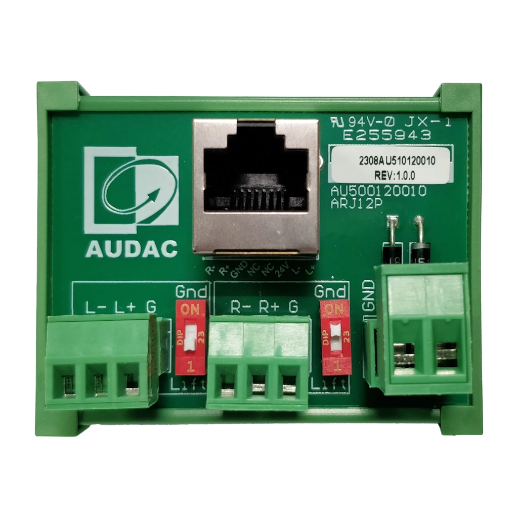 ARJ12P Junction Box - RJ45 to 2 x 3-Pin Terminal Block