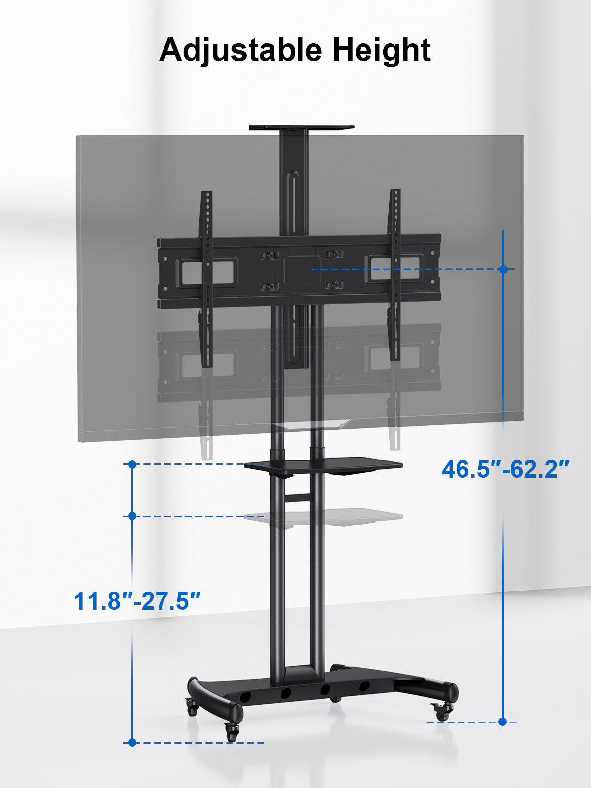 BETCL2-01B Cart for 40" - 75" TVs with Camera Shelf