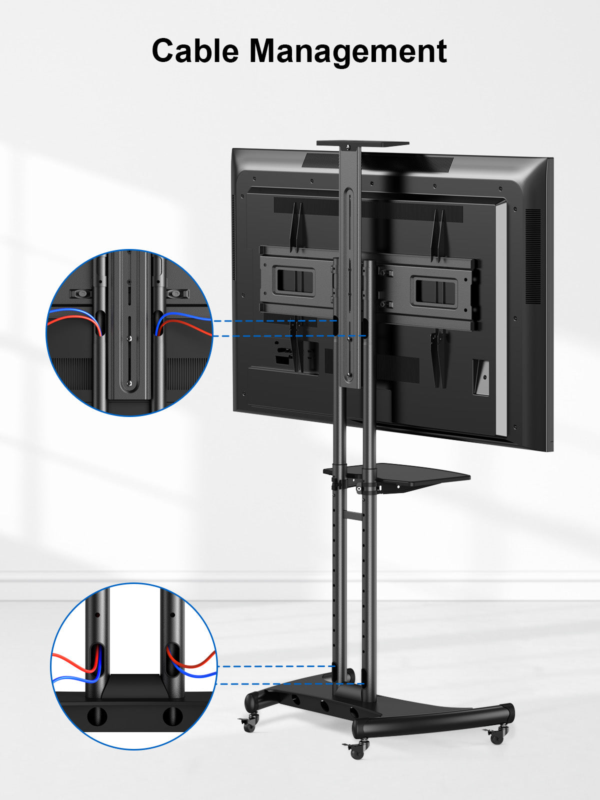 BETCL2-01B Cart for 40" - 75" TVs with Camera Shelf