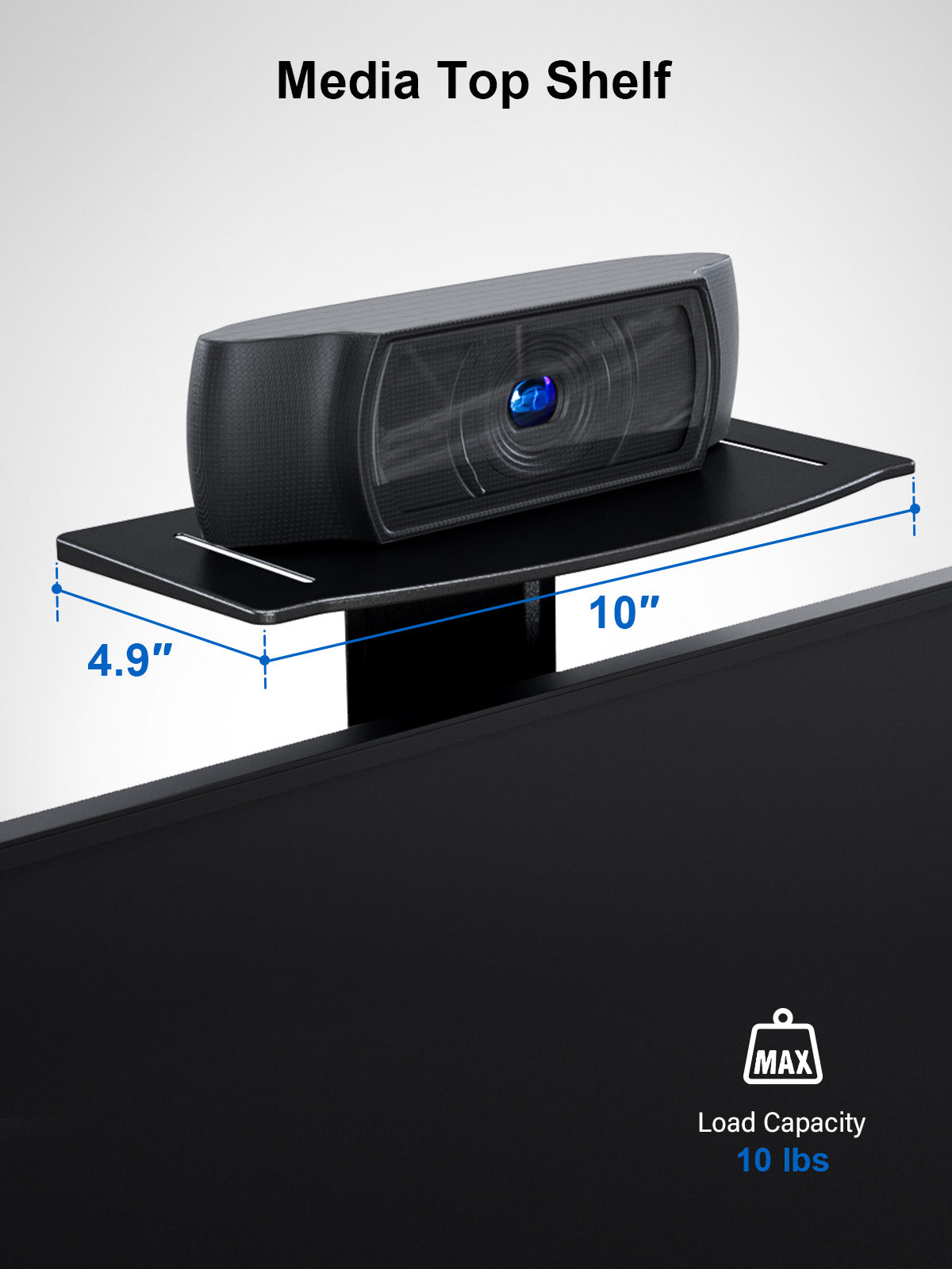 BETCL2-01B Cart for 40" - 75" TVs with Camera Shelf