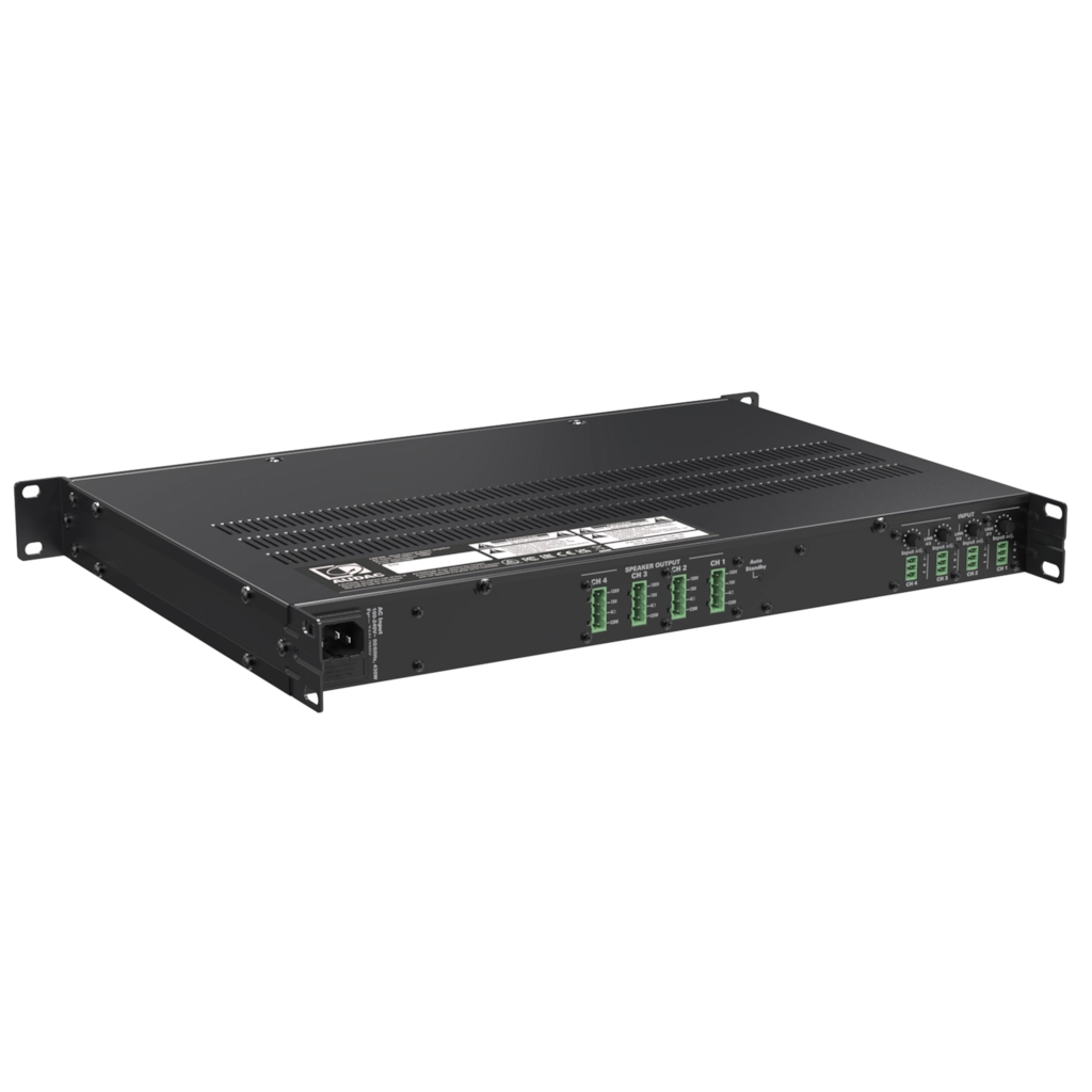 CEP408 Quad channel 4 Ohm energy-efficient amplifier - 4 x 80W - 70/100V