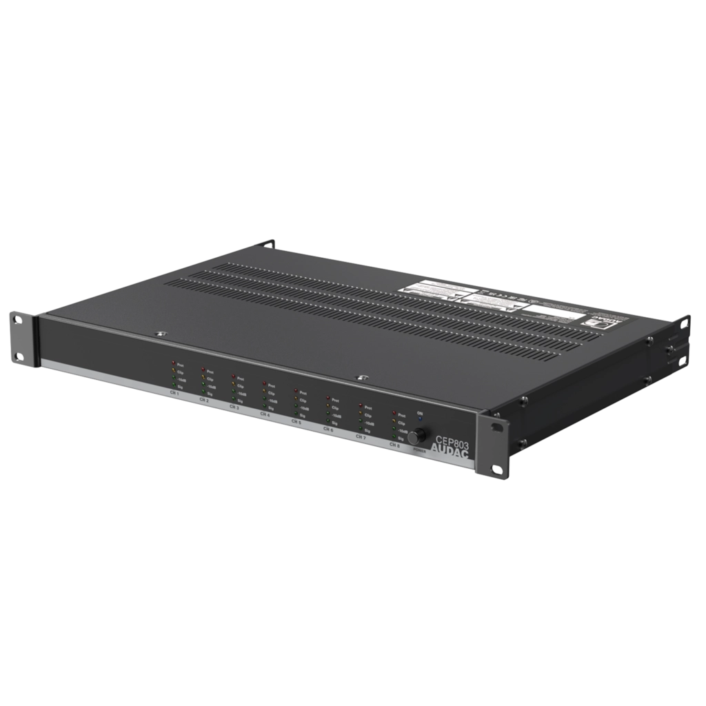 CEP803 Octo channel 4 Ohm energy-efficient amplifier - 8 x 30W - 70/100V