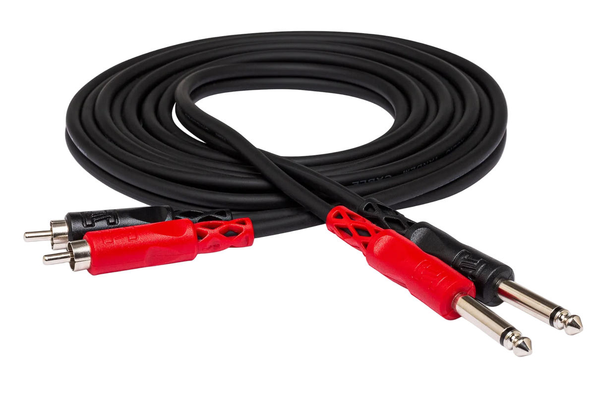 CPR-202 Stereo Interconnect Dual 1/4" TS To Dual RCA 2 M
