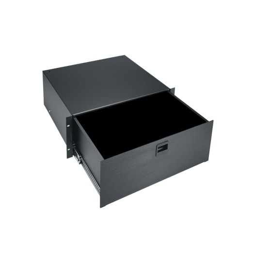 D4 4 RU Rackmount Drawer, Black Brushed and Anodized