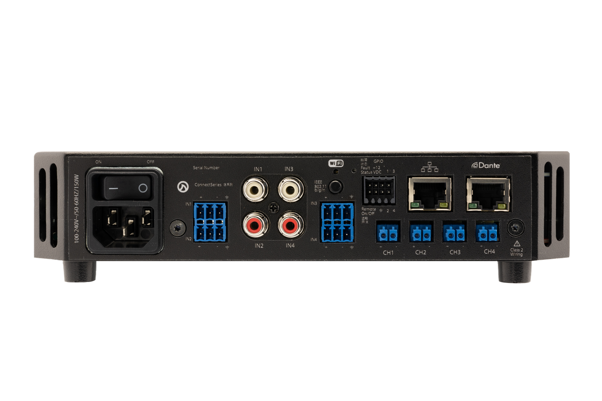 CONNECT 34D 4 Channel x 30W 1/2U Amplifier w/Dante