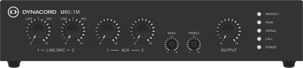 U60:1M-US 60W Single Channel Mixer Amplifier