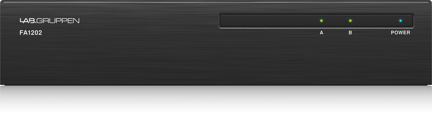 Lab Gruppen LAB-FA1202 2 x 120W Commercial Amplifier with Direct Drive Technology and Energy Star Certification