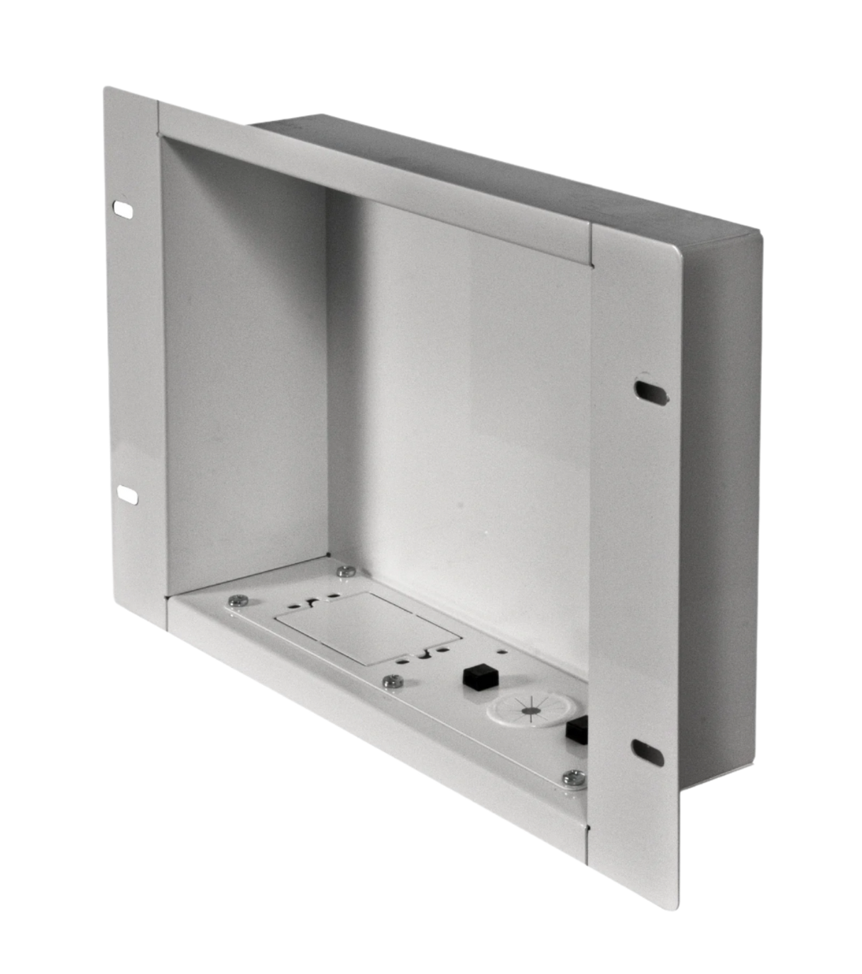 Recessed Cable Management and Power Storage Accessory Box