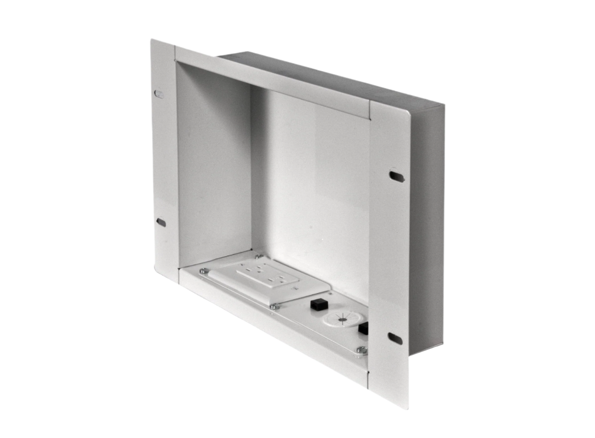 In-Wall Accessories Box with 125V Duplex Power Receptacle