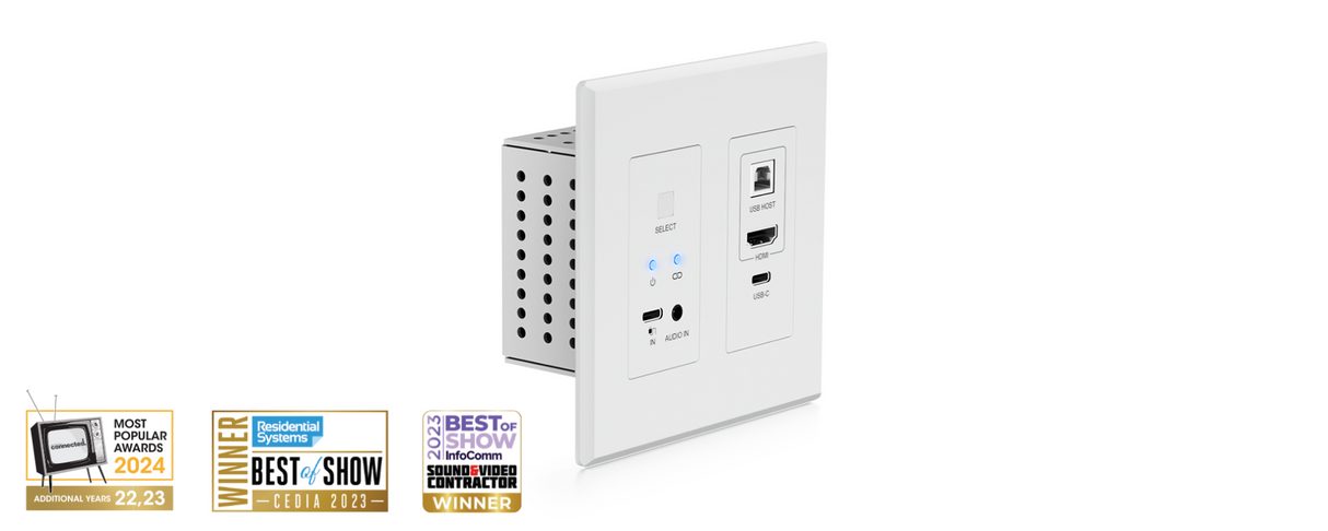 IP300UHDWP-TX IP Multicast HDMI 2.0 & USB-C Video Wallplate Transmitter