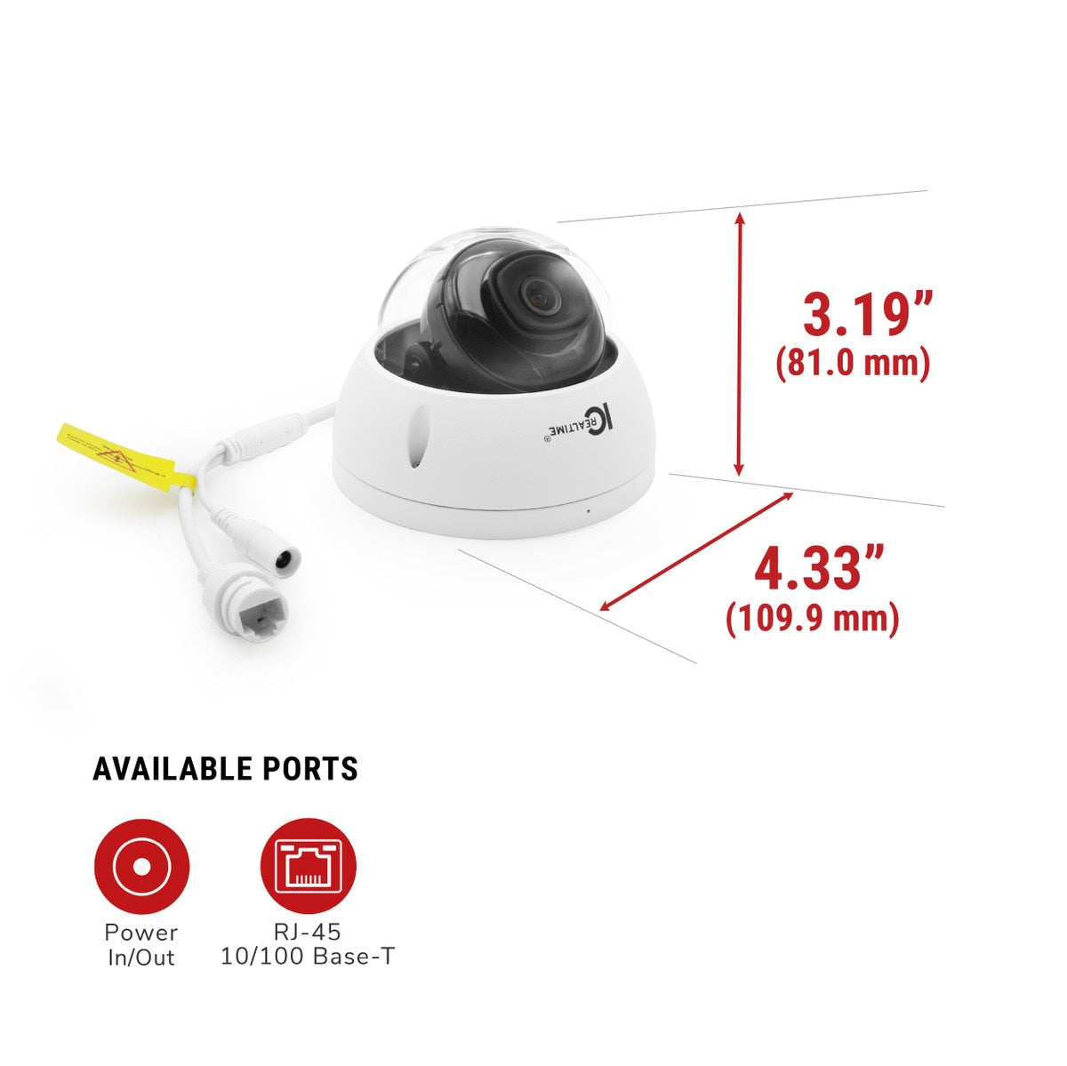 IPEG-D40F-IRW3 Edge 4MP IP Indoor/Outdoor Vandal Dome IMD+