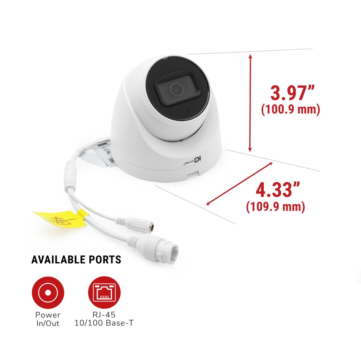 IPEG-E40F-IRW3 4MP Eyeball Indoor/Outdoor Network Camera