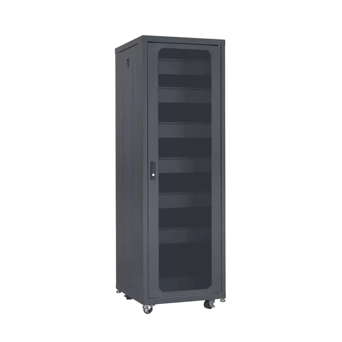 LCDR-3524 35U x 24"D Designer AV Rack with Tempered Glass Door