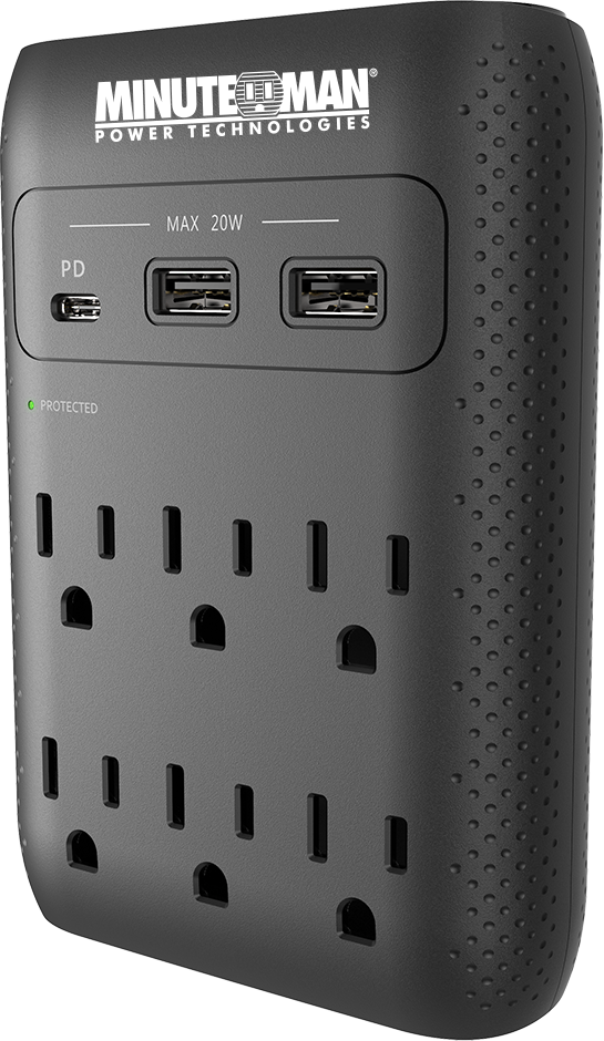 MMS-WAL6U3 MMS™ 6-Outlet Wall Tap Surge Protector