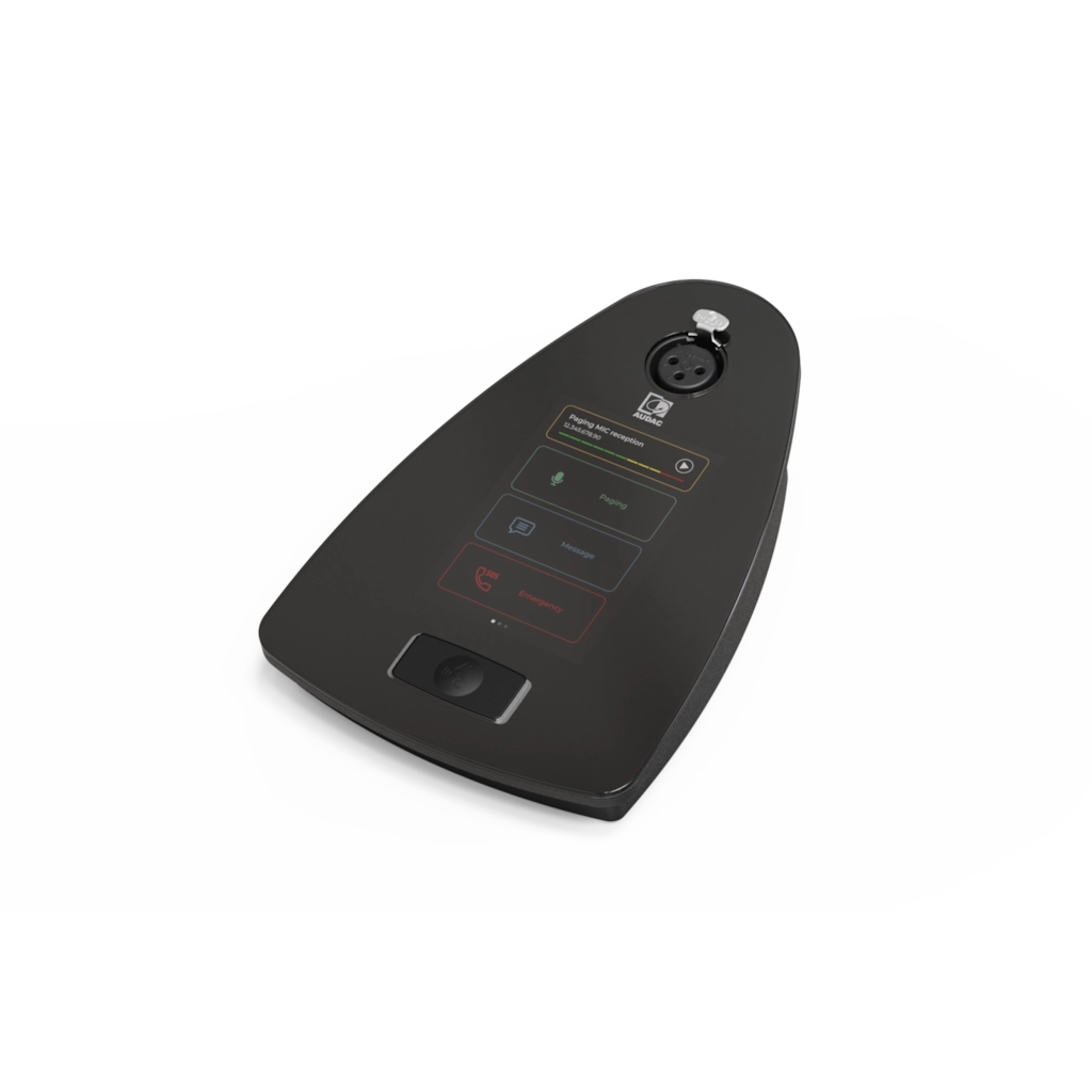 NPM200 Dante Enabled PoE Paging Microphone with Integrated Toucshcreen