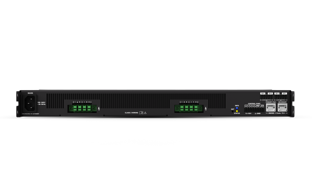 IX60:4-US 4-Channel Networked Dsp Amplifier With 6 Kw Powertank For Hi-Z And Lo-Z Operation, 8 X 8 Dante With