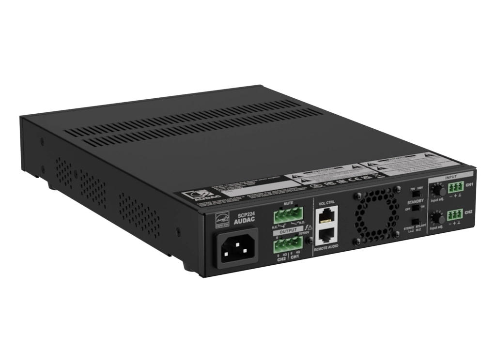 SCP224 Dual-Channel Power Amplifier - 2 x 240W @ 4 Ohm - 480W @ 70/100V (bridged mono)