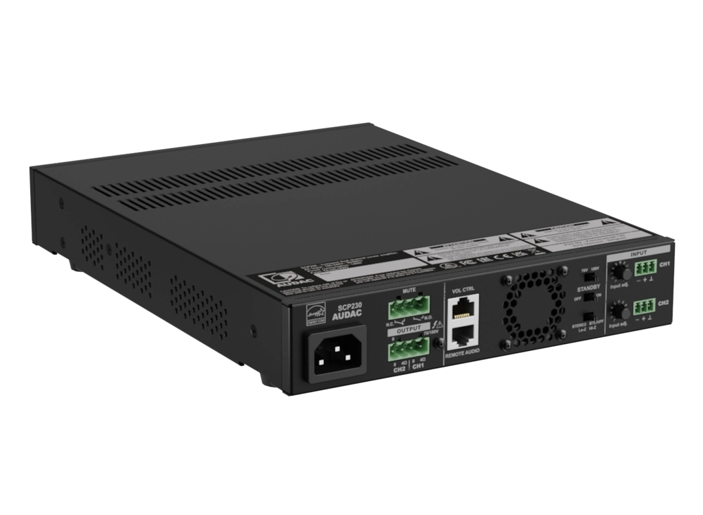 SCP230 Dual-Channel Power Amplifier - 2 x 300W @ 4 Ohm - 600W @ 70/100V (bridged mono)