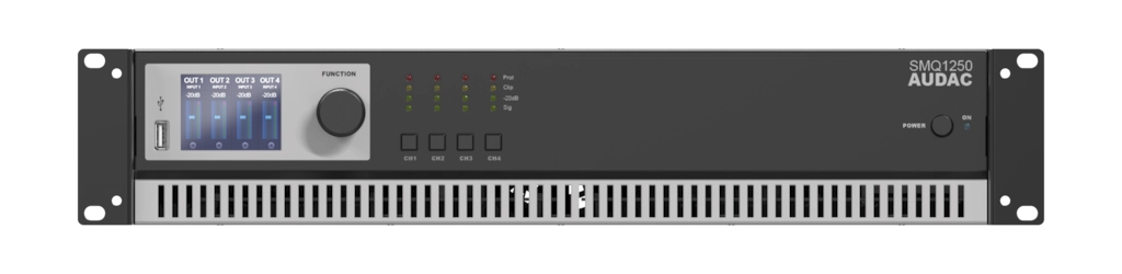 SMQ1250 SMQ Series Power Amplifier 4 x 1250W @ 4 ohms 2 RU - Optional Dante Expansion (ANI44XT)