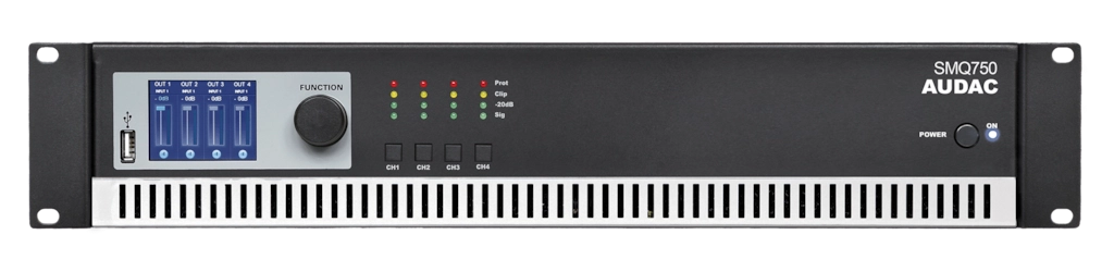 SMQ750 SMQ Series Power Amplifier 4 x 750W @ 4 ohms 2 RU - Optional Dante Expansion (ANI44XT)