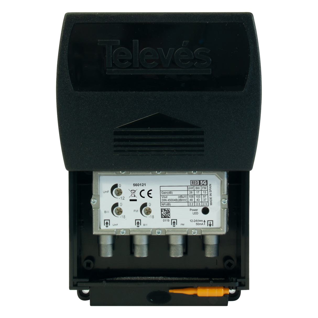 560121 Preamp/Preamplifier with LTE Filter for UHF/Hi-VHF/FM Band 3 input One Output