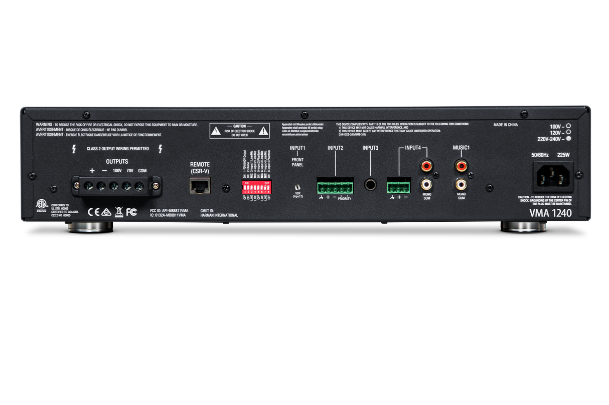 VMA1240 5-input Channel x 1-240W Output Channel Bluetooth Mixer/Amplifier