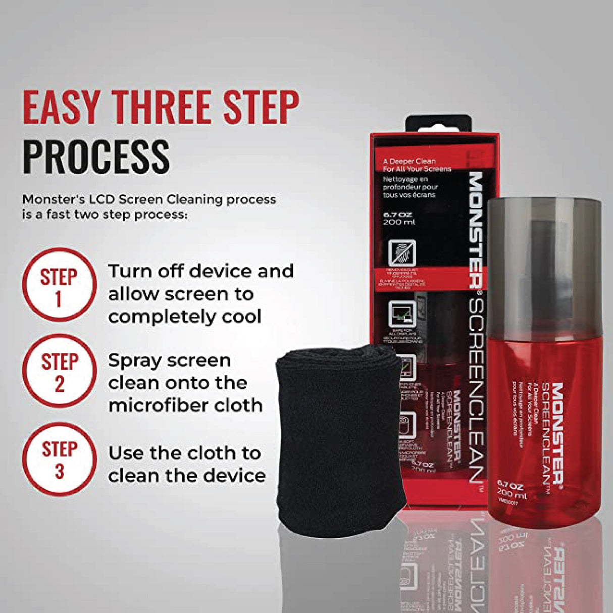 VME500 Screen Clean with Microfiber Cloth