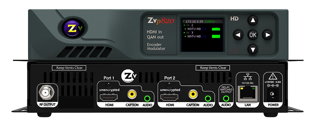 ZvPro820NA 1080p 2x Unencrypted HDMI Encoder / Modulator