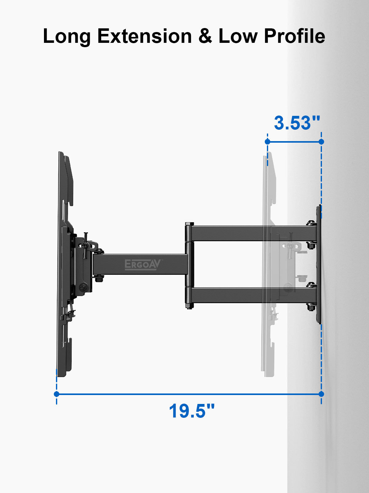 ERMMM1-01B Mount Motion for 40" - 55" TVs Single Stud