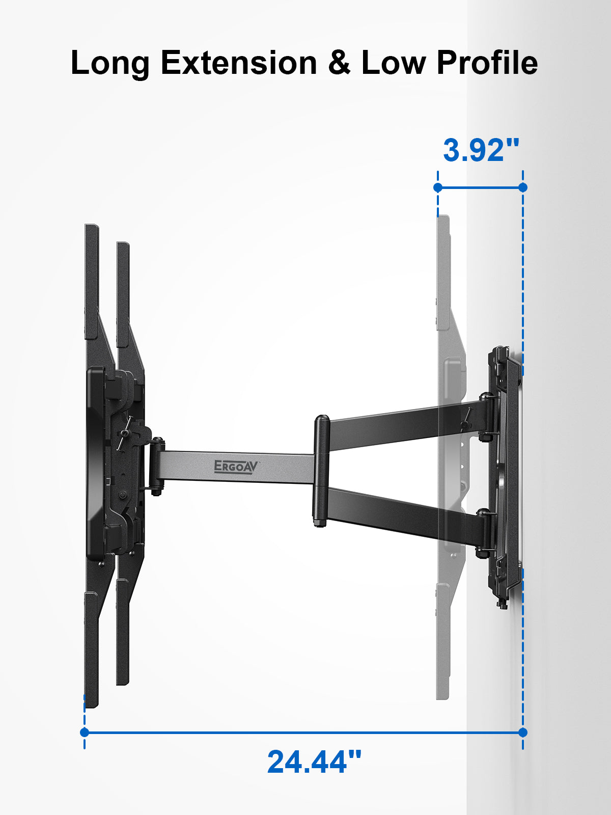 ERMMX1-01B Mount Dual Motion for 48" - 90" TVs Dual Stud