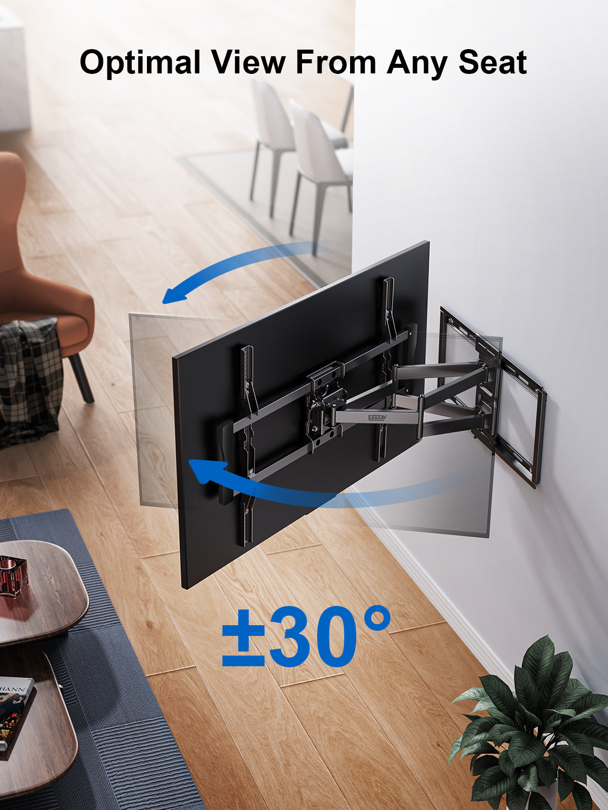 ERMMX1-01B Mount Dual Motion for 48" - 90" TVs Dual Stud