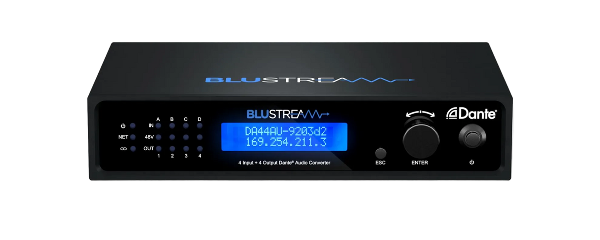 DA44AU 4 X 4 Dante I/O Matrix