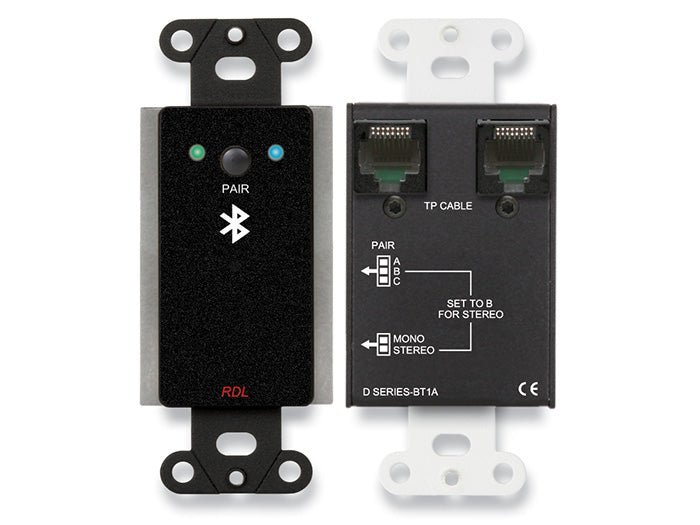 RDL DB-BT1A Wall-Mounted Bluetooth Audio Format-A Interface Black