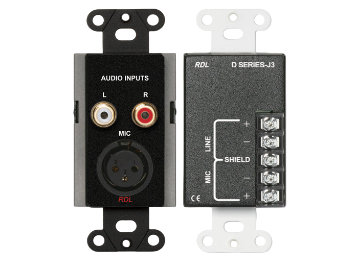 DB-J3 Mic/Line Input Assembly XLR, RCA, Terminal Block