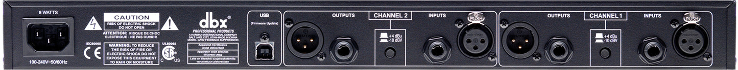 DBX AFS2 Dual Channel Advanced Feedback Suppression w/ LCD display