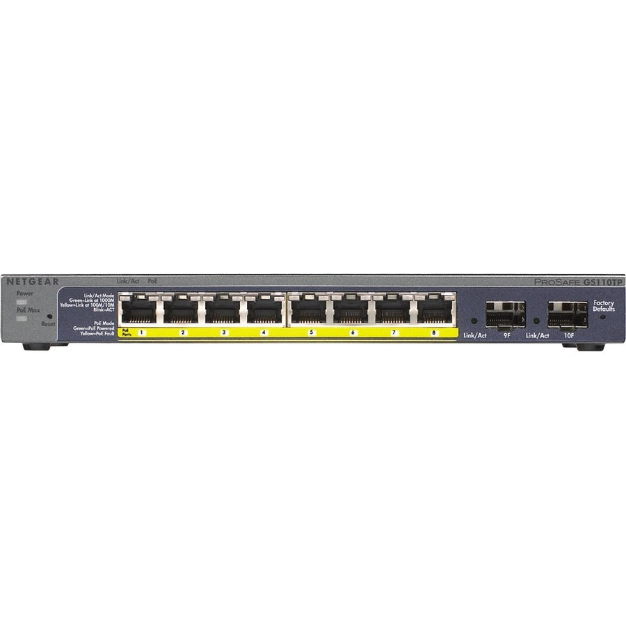 GS110TP-300NAS 8 Port Gigabit PoE Ethernet Managed Pro