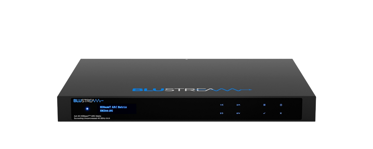 HMX44-18G-KIT 4x4 HDBaseT™ ARC Matrix Supporting Uncompressed 4K 60Hz 4:4:4